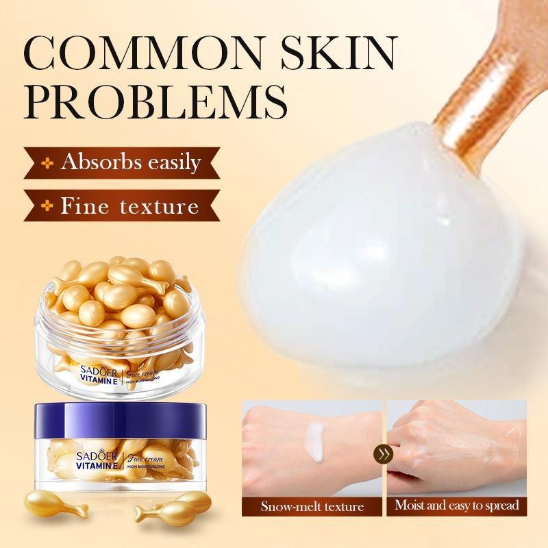 Evening Primrose Vitamin E Moisturizing Essence Cream Capsule Essence Cream for Long-lasting Hydration and Nourishment. Smooth Skin Cream