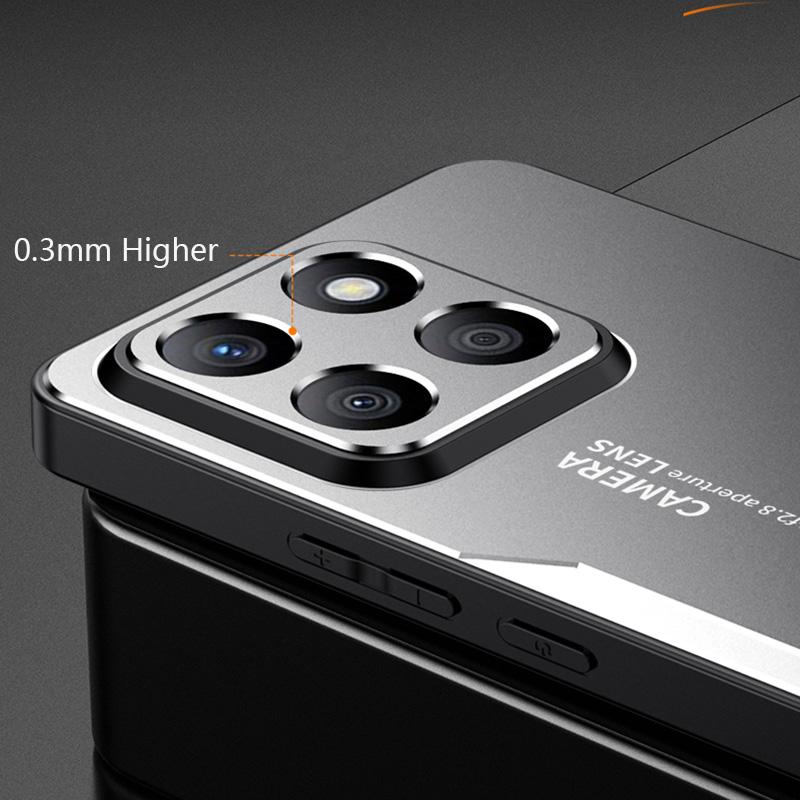 For Honor X8b 4G Shockproof Case Aluminum Alloy Matte Protective Back Cover