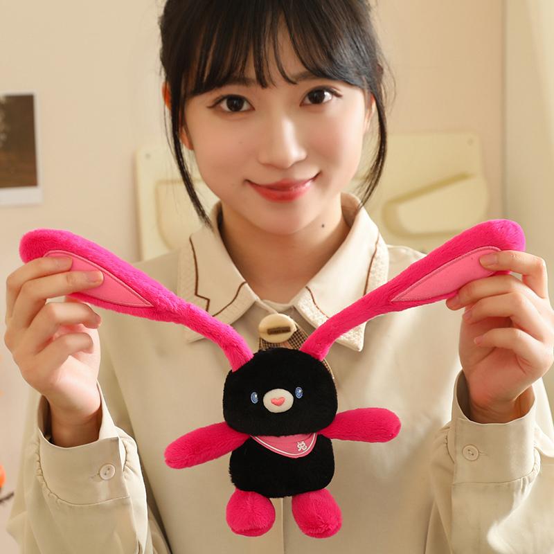 Kanin Gosedjur Plyschleksak Kaninpäls Nyckelring Mjuk Söt Accessoarer Nyckelring Gåva till Kvinnor Flickor Barn Bildekoration