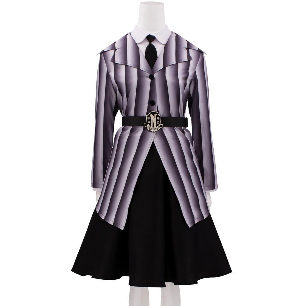 Cosplay Addams Costume School Uniform Dress Halloween Party Gifts