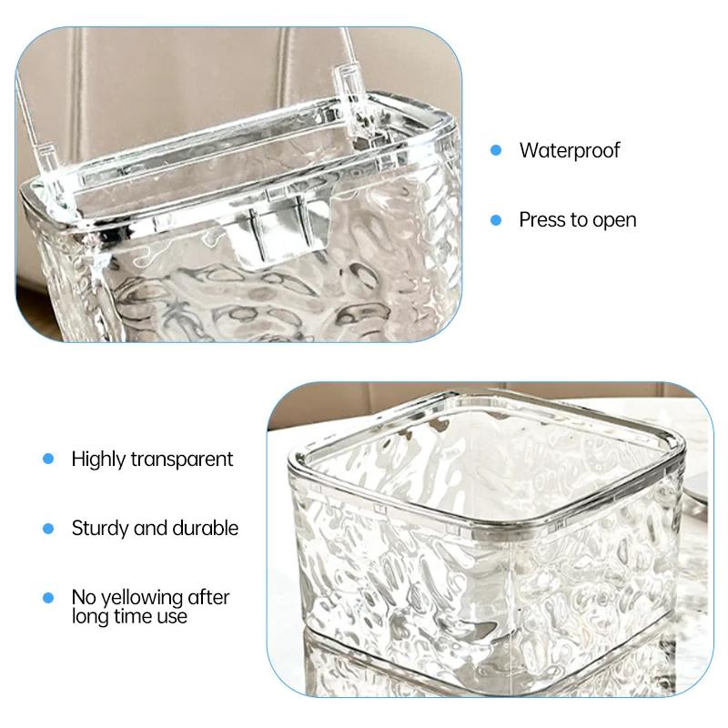 Aufbewahrungsbox für Haaraccessoires Klare Haargummi-Aufbewahrung Haustier-Aufbewahrungsbehälter mit Deckel Organizer für Haarband Schleifen Haarspange