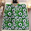 Fun Lawn Soccer Game Design Soft Microfiber Throw Blanket  Cozy for Bed Sofa Camping Picnic  Winter Warmth Decor