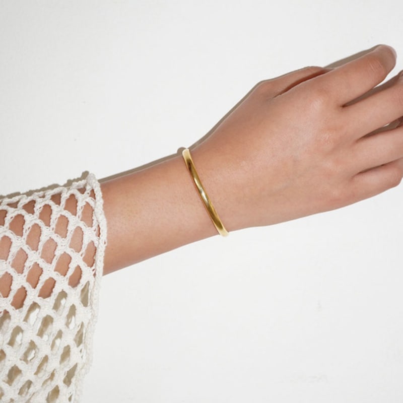 YEONSEUNG Gold Simple Bangle Bracelet