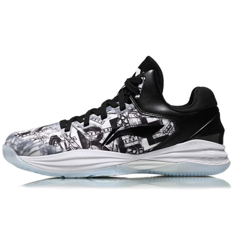 LI-NIng Graffiti Professional Black/White Men s ABAN071-1 EU 39
