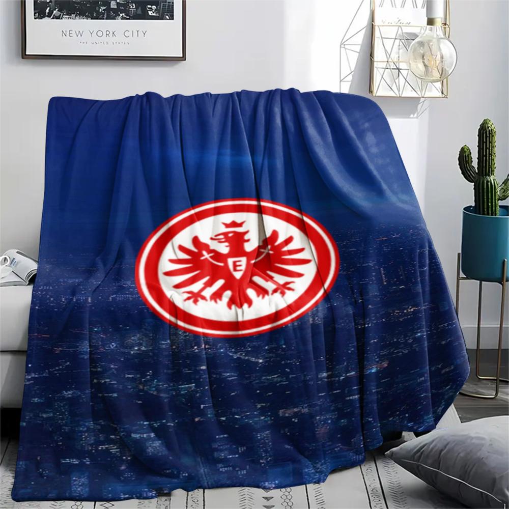 1pc Eintracht Frankfurt Print Flannel Blanket, High quality Comfortable for All Seasons, Home Decor, Warmth and Comfort, Perfect for Christmas Gifts37