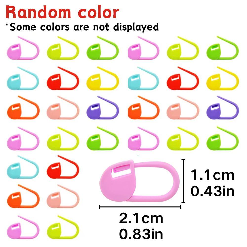 300pcs Plastic Color-mixing Knitting Markers Lock Type DIY Safety Snap-type Pin Marking Counter Sewing & Knitting Supplies YMY