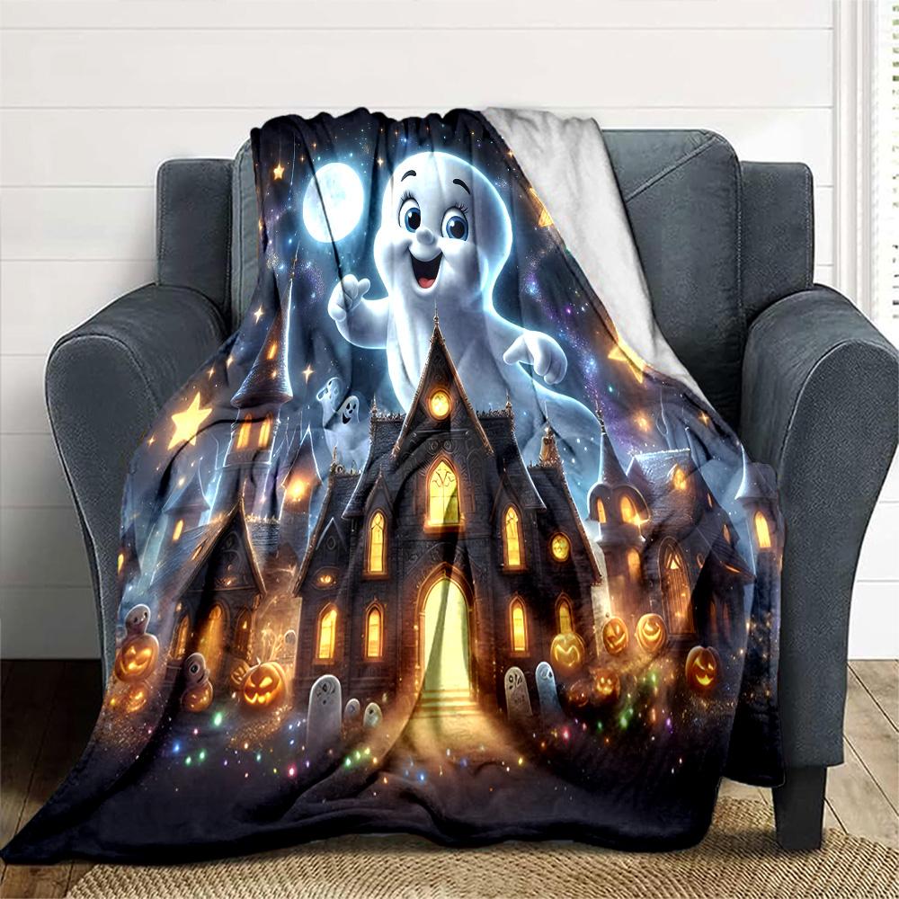 1pc Casper1 Blanket, Gift, for Men and Women, Soft Blanket, Good for Sofa Bed Couch Travel, Lightweight Flannel Blanket