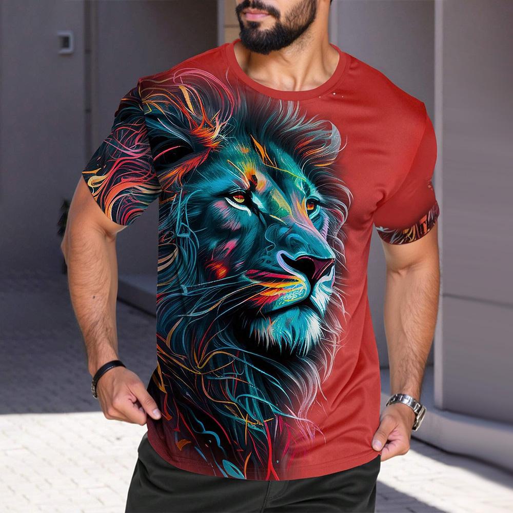 Summer Classic Handsome Comfortable Top Outdoor Sports T-Shirt Street Daily Casual Fashion Printed Comfortable Short Sleeve