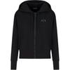 Solid Color Hooded Letter Sweatshirt Women Tops Black XW000496AF12739UC001