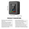 Portable Air Quality Monitor Indoor CO2 Detector 5 In 1 Formaldehyde HCHO TVOC Tester LCD Temperature Humidity Tester
