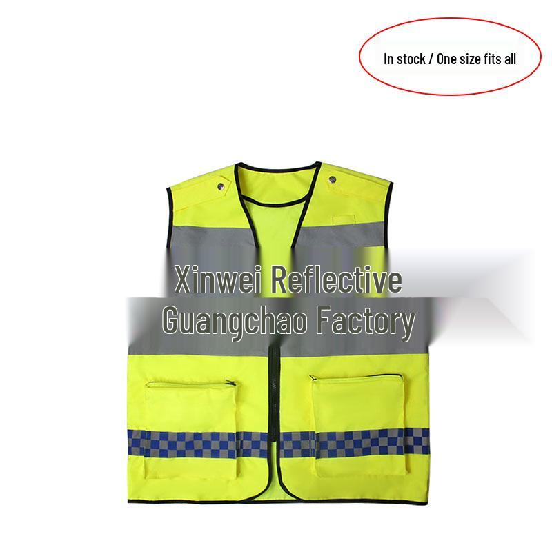 High-Visibility Reflective Safety Vest for Traffic and Construction Workers
