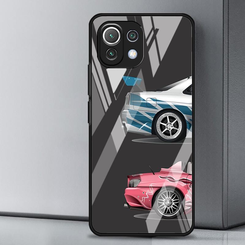 Cool Car Case for Xiaomi Mi 14 13 10 Pro 12T 11T 10T 12 11 Lite Note 10 12X Glass Phone Cover