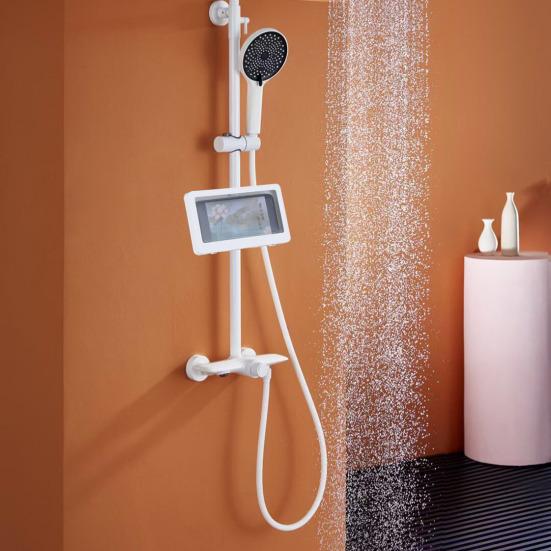 Držák na telefon do sprchy Nástěnný Vodotěsný Box na mobilní telefon s Vysoce citlivou dotykovou obrazovkou pro Koupelnu