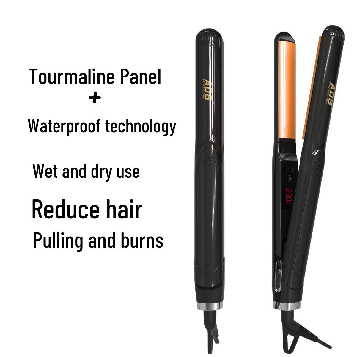 In-Stock Waterproof Electric Hair Straightener, 18-Speed Temperature, Dual-use for Straightening & Curling, Wet & Dry Use. JP Plug