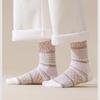 Fashion Autumn Winter Coral Fleece Socks Thicken Warm Sleep Socks Soft Half Fleece Medium Tube Sock For Women Girls