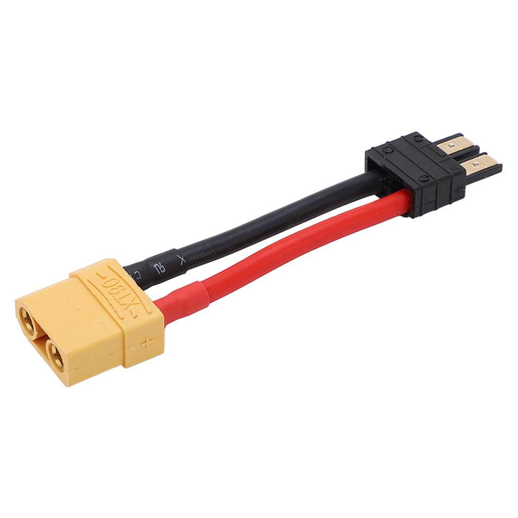 RC Connector XT90 Cable 12AWG Approx 3.90in Safe Stable Durable Plastic Copper Soft Silicone Male to XT90 Female