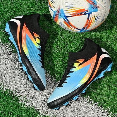 34-45 High-top Football Boots Large Size Long Nails Microfiber Men's Sports Shoes Boys Soccer Shoes