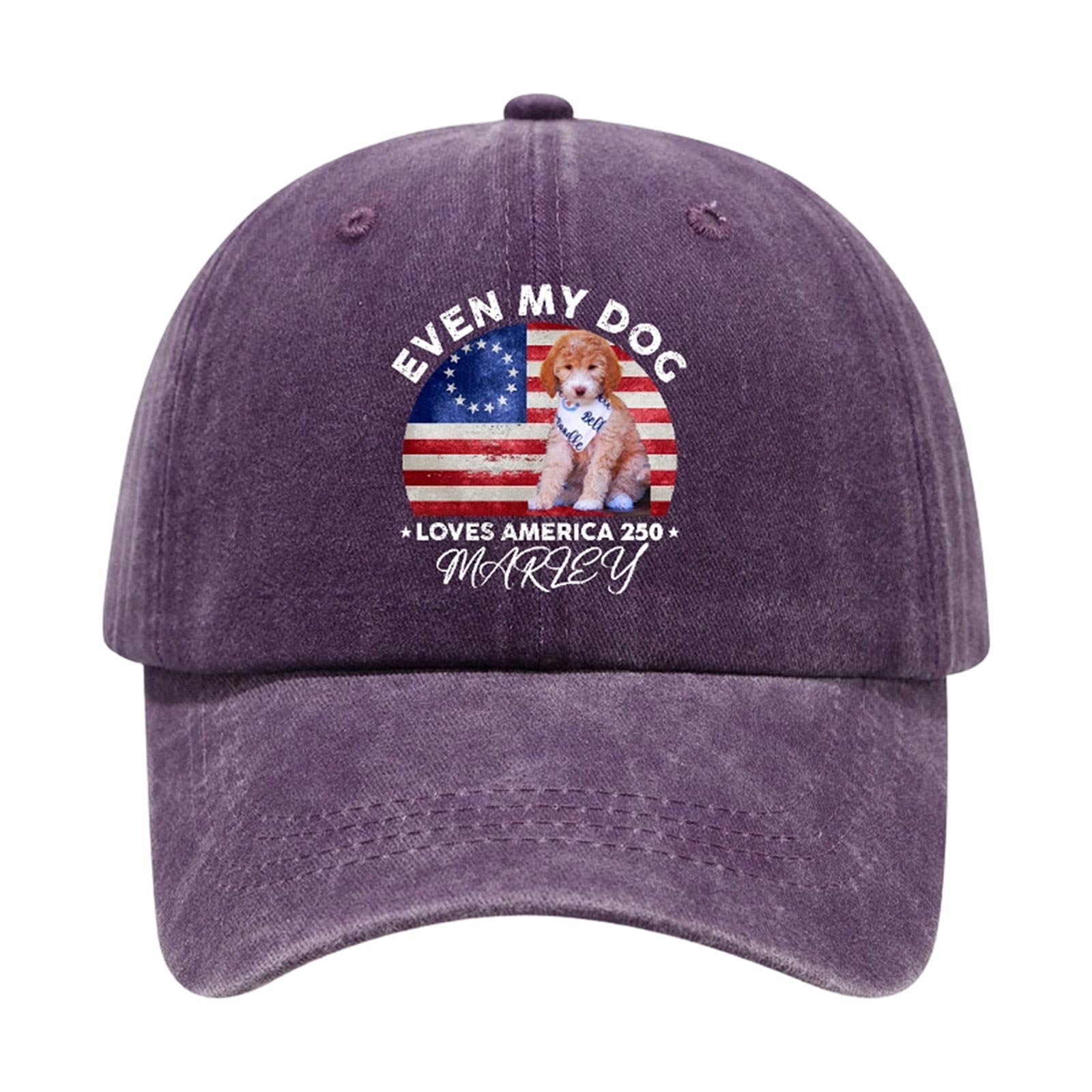 Printed Baseball Cap, Commemorating The 0th Anniversary Of The United States . One Size фиолетовый