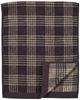 MUJI Fluffy Pile Face Towel Dark Brown Check Set 34 x 85cm Soft 83431952 (Patterned) 4-Piece