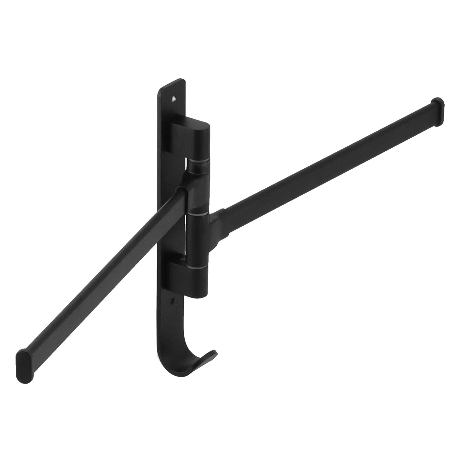 

Towel Bar Wall Mounted Rotating Collapsible Space Aluminum Towel Rack for Bathroom