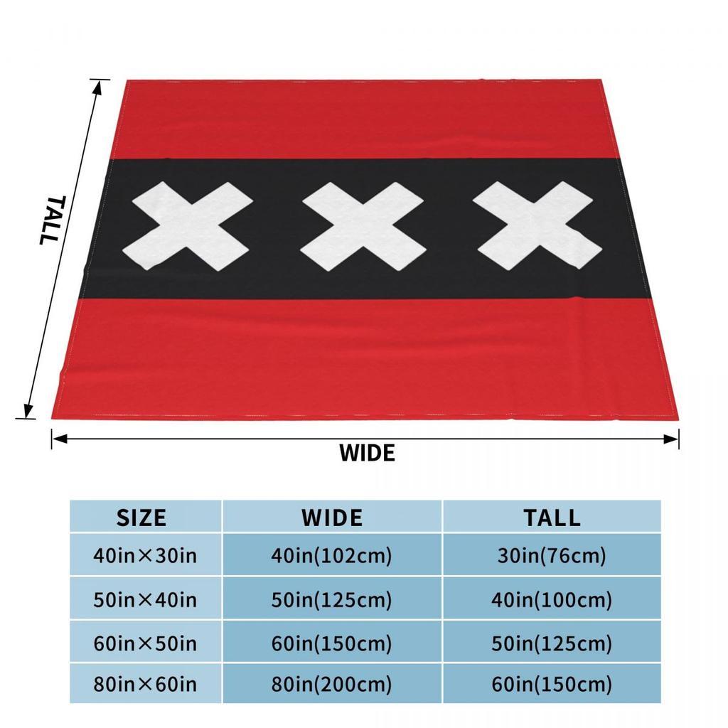 Amsterdam Flagge Eine ultraweiche Mikrofleece-Decke