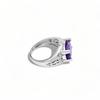 Einzigartiger Silberring für Sie, Amethystring, Natursteinring für Sie, Reiner 925er Sterlingsilberring SSR329