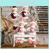 Delightful Checkered Fabric Angel Ornament Cute Heart Girl Tree Hanging Decoration
