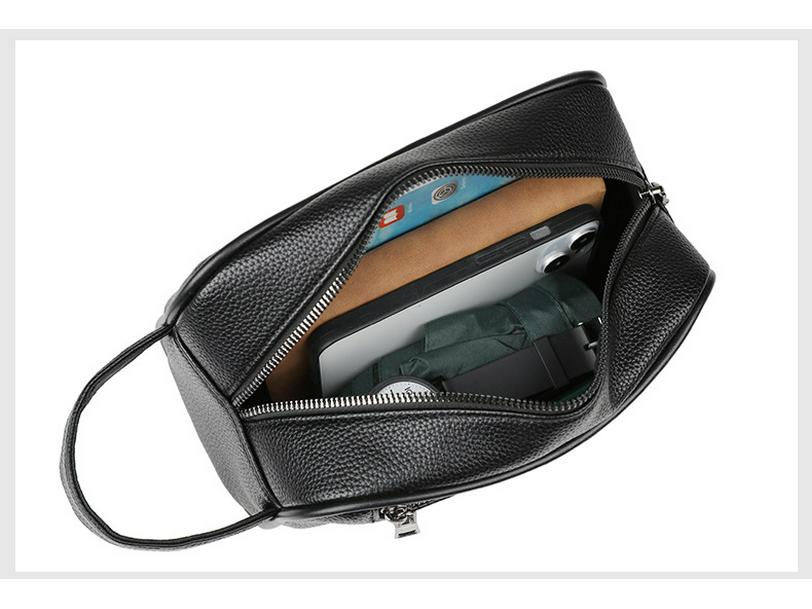 Men's Large Capacity Lightweight PU Business Clutch Bag