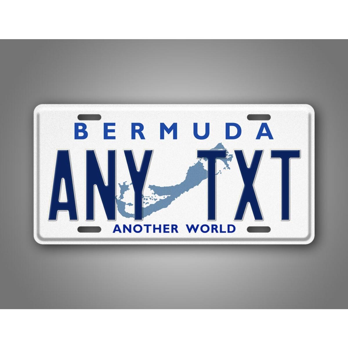 

1pc 6x12 Inch Custom Bermuda Other World License Plate Metal Sign Tin Art Wall Decor белый