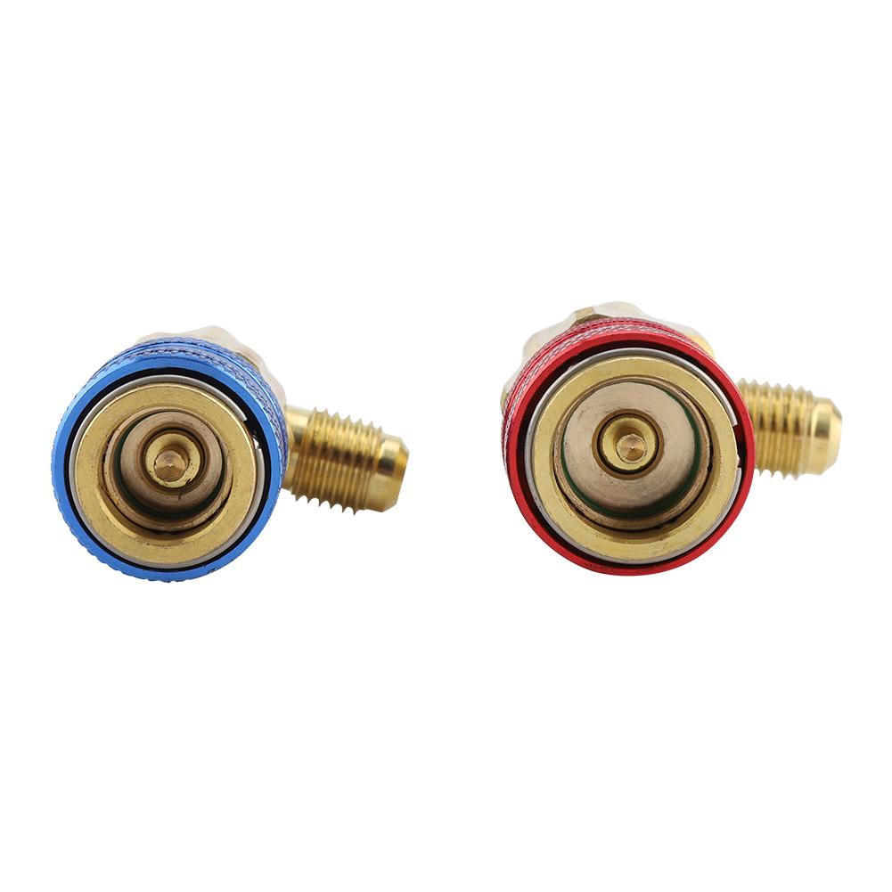 Pair of R134a Car Air Condition Fluoride Joints Quick Couplers Connectors for Refrigerant R134a