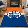 "Orange und Blau Oilers Logo Design" Gemustertes Teppich, rutschfeste Matte geeignet für Wohnzimmer und Schlafzimmer Sofas