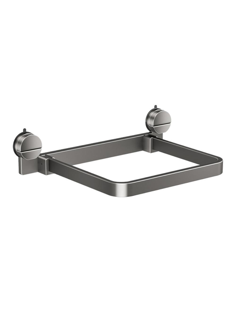 Toilet suction cup folding basin holder bathroom non perforated basin storage rack bathroom toilet storage rack wall mounted (grey,1PC) серый