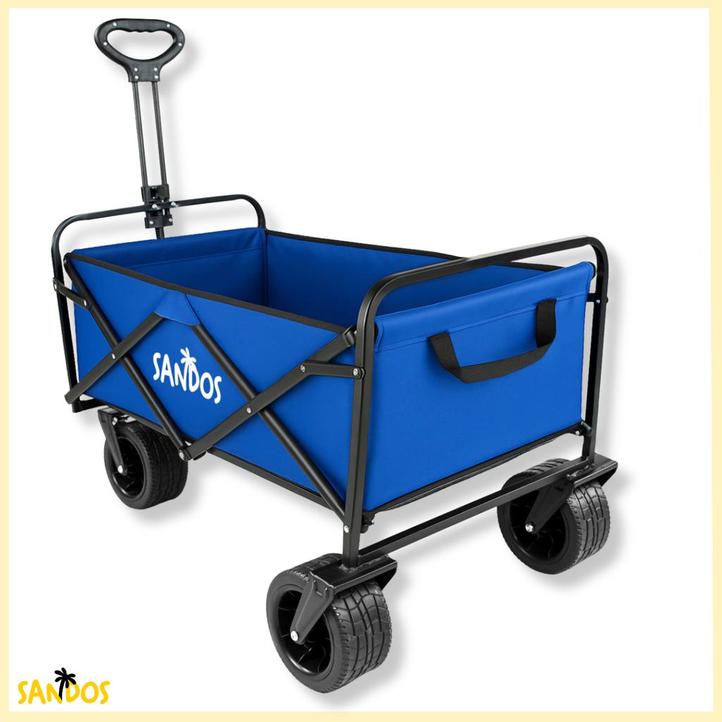 Foldable tourist beach transport trolley 100kg camping trailer