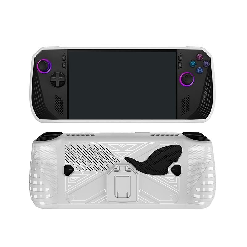 1Pcs For  Rog Ally X Game Console Protective Cover With Bracket Shockproof And Drop-Proof Tpu Soft Rubber Protective Shell