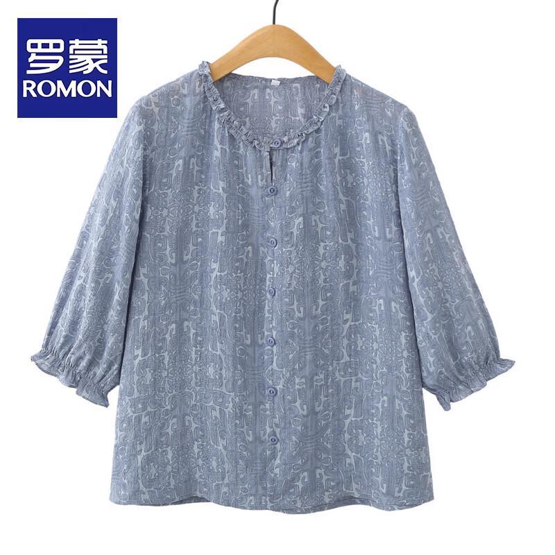 Romon Women s Plus Size Printed Shirt 3XL