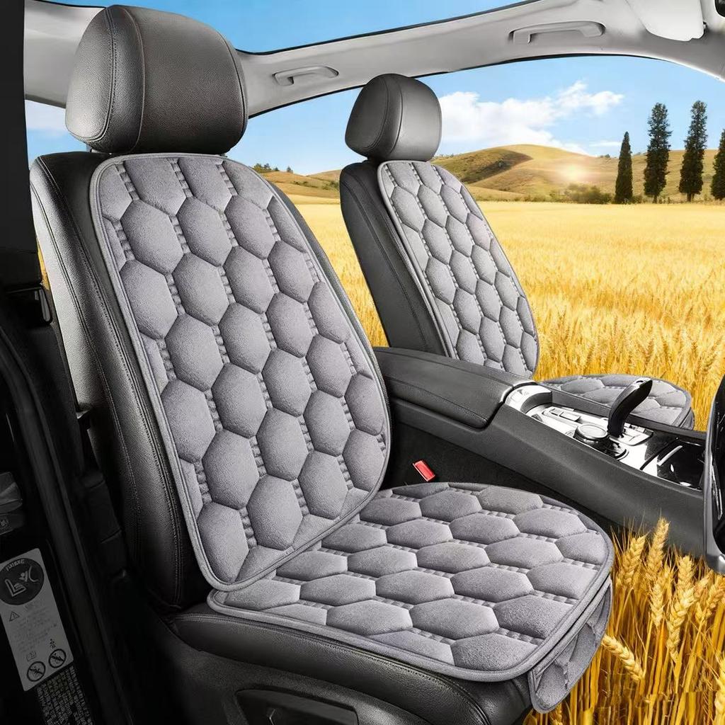 New Winter Universal Round Plush Simple And Atmospheric Multi Piece Car Seat Cover Comfortable, Insulated And Breathable