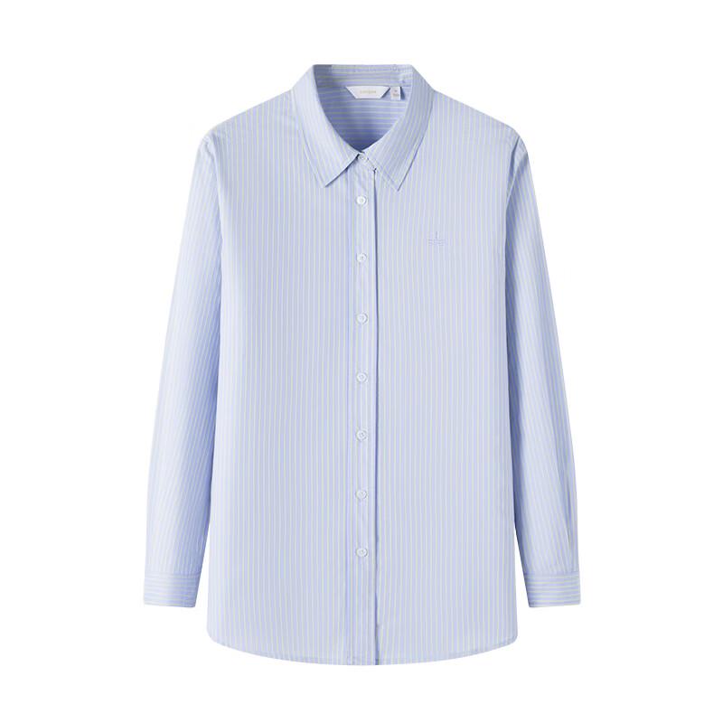 Navigare Women's Pure Cotton Striped Long Sleeve Shirt