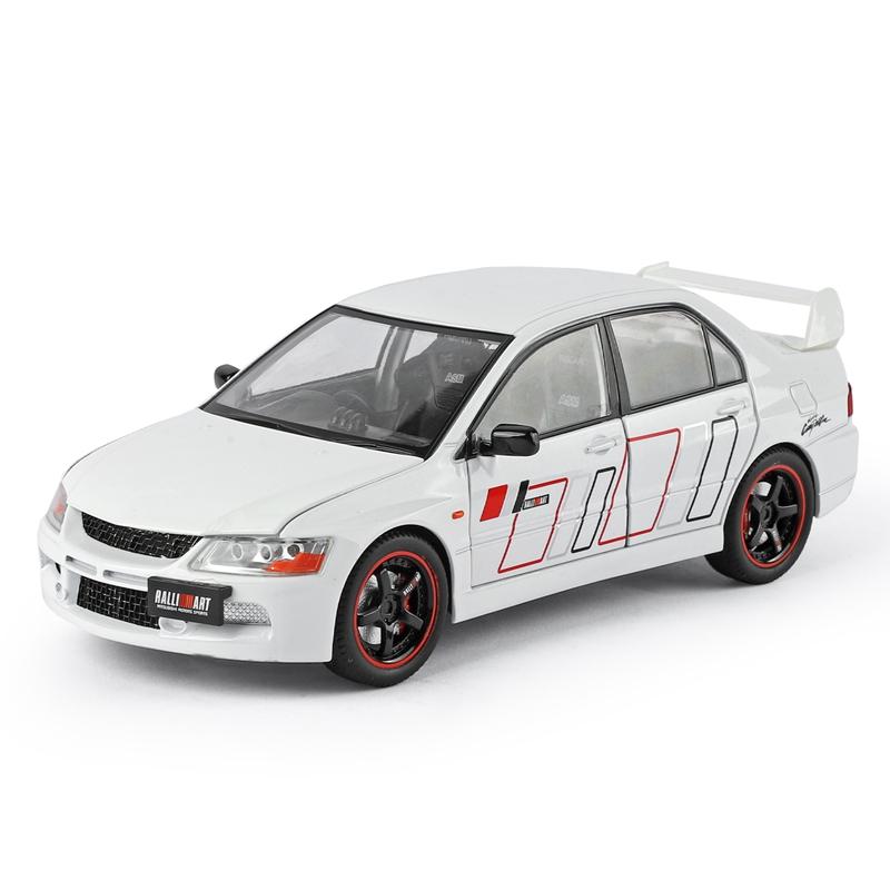 

1:24 simulation Mitsubishi EVO 9th generation rally car version alloy model with doors that can be opened and return power sport