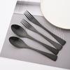 7Pcs Matt Schwarz Geschirr Besteck Set 304 Edelstahl Besteck Set Besteck Steak Messer Dessert Gabel Löffel Geschirr