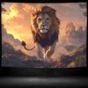2D Savanna King Lion Backdrop Photography Background Banner