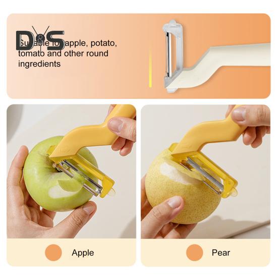 Vegetable Peeler 2 In 1 Rotary Peeler for Potato Carrot Fruit Non-Slip Grip Cabbage Peeler Tool Kitchen Gadget
