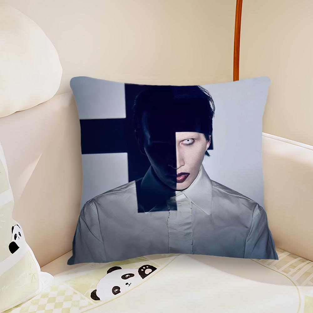 Housse d'oreiller Marilyn Manson One Assassination Under God Housse de coussin pour canapé de salon Convient pour la décoration de la maison, de la chambre à coucher 50x50cm