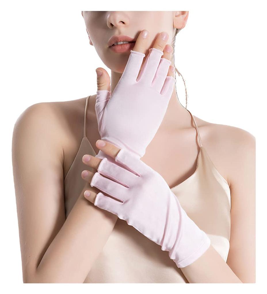 SCOLORKI Silk Gloves for UV Smartphone Sun Hand Sleeping Dryness Fingertip Protection 100% Women, Protection, Compatible, Protection, Care,