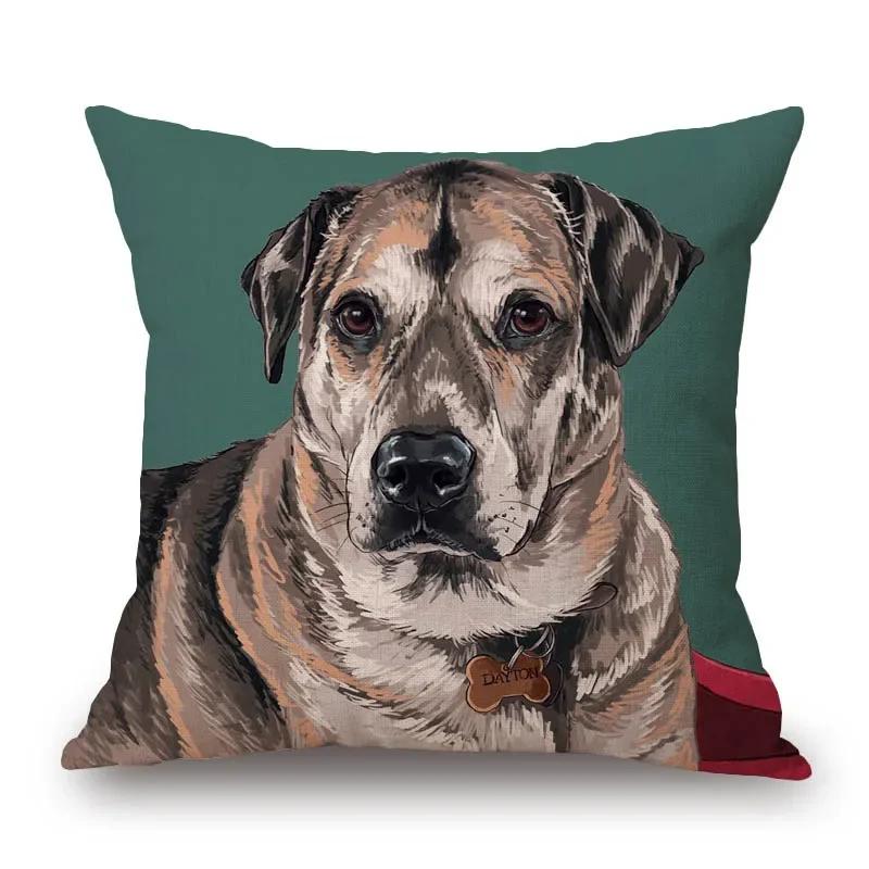Jack Russell Mops Charles Spaniel Hund Tiere Handmalerei Kissenbezüge Dekorative Kissen für Sofa