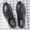 Men's Hand-Scratched Leather Shoes for Spring & Autumn - Business, Casual, Wedding, British & Korean Styles