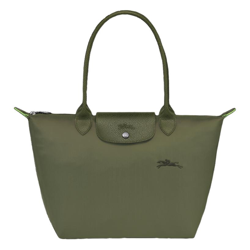 

Longchamp Le Pliage Green Logo Embossed Snap Zipper Closure Nylon Tote Bag Women tote bags Forest-Green L2605919479 Basic Set (Bag)