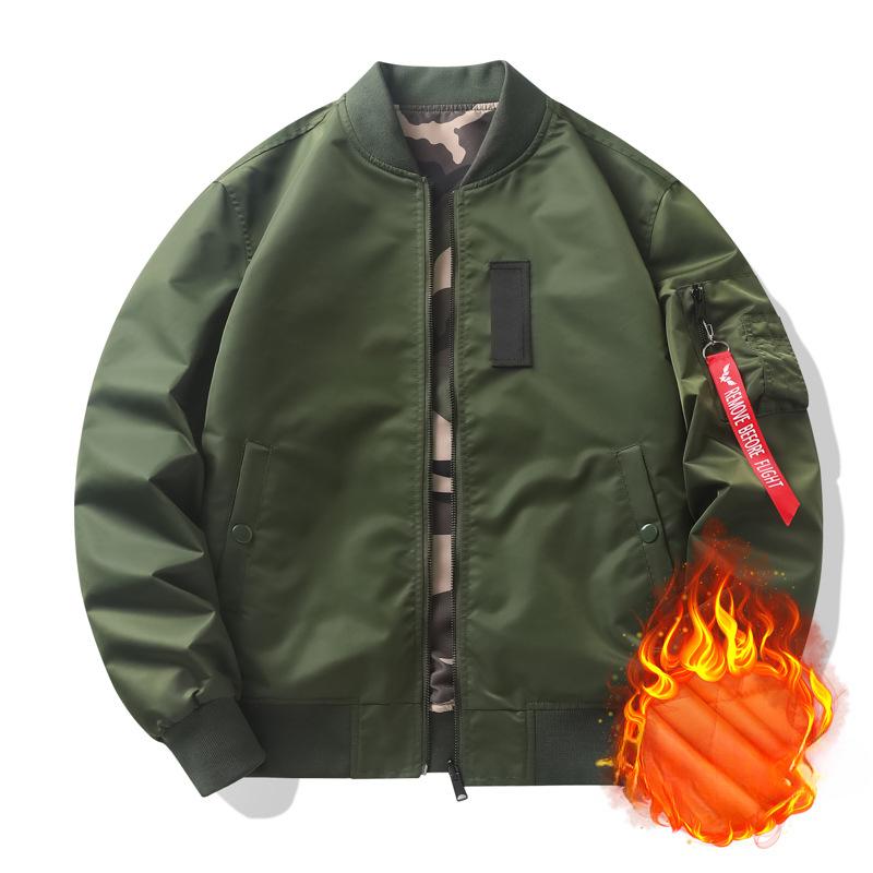 Doppelseitige Camouflage Frühling und Herbst Neue Air Force Pilotenjacke Herren Baseballuniform Mantel Arbeitsjacke