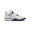 Air Jordan 4 Retro PS Midnight Navy Kids Sneakers White Light-Smoke-Grey Fire-Red BQ7669-140