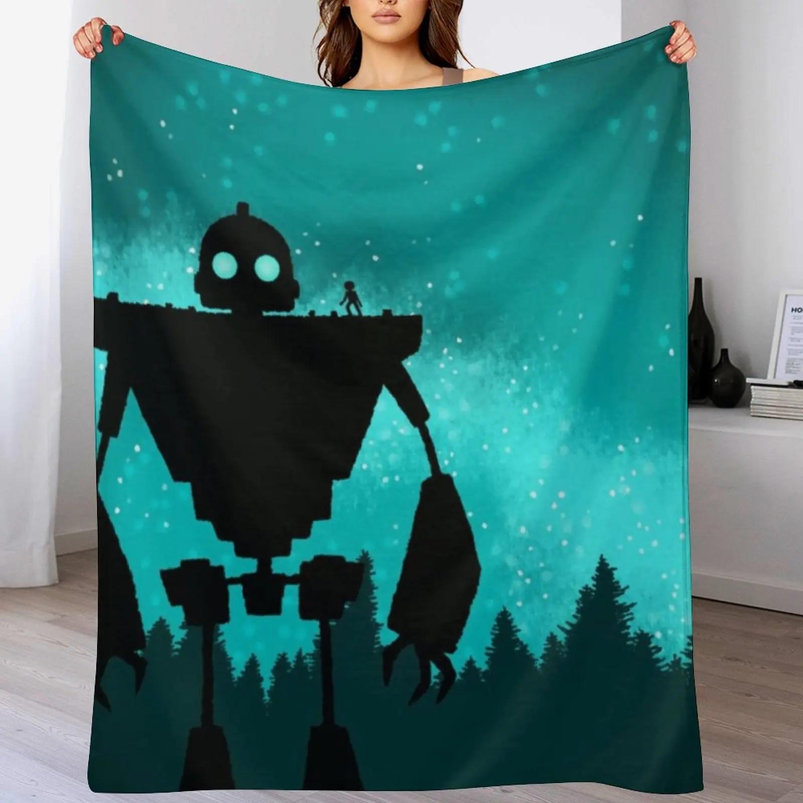 IRON GIANT Throw Blanket Lightweight Warm Blanket for Travel Camping 102x76cm(40x30in)