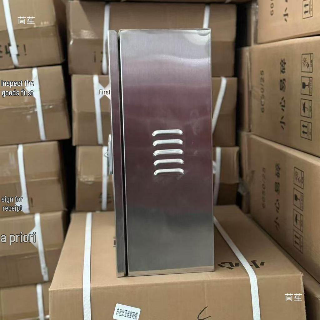 Wall-Mounted Rainproof Stainless Steel 201 Electric Meter Box with Protective Cover